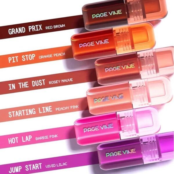 PAGE VINE Velvet Lip Tint Collection – Bold Colors, Smooth Finish