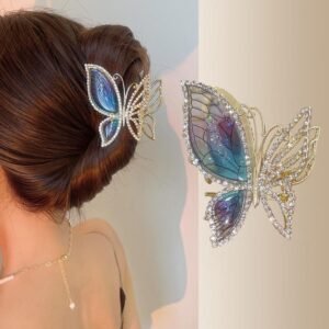 Enchanting Butterfly Hair Claw with Crystals