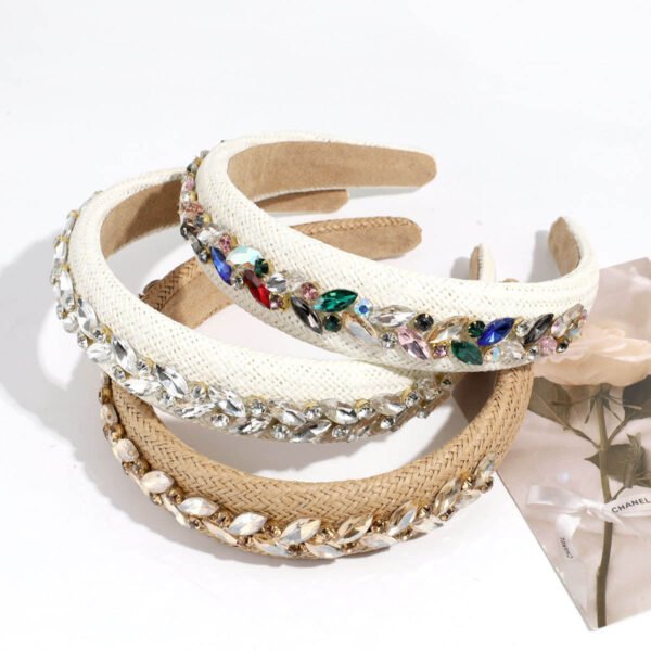 Bohemian-Chic Woven Headbands with Crystal Embellishments