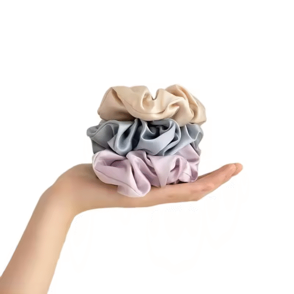 Luxurious Silk-Satin Scrunchies - Image 3